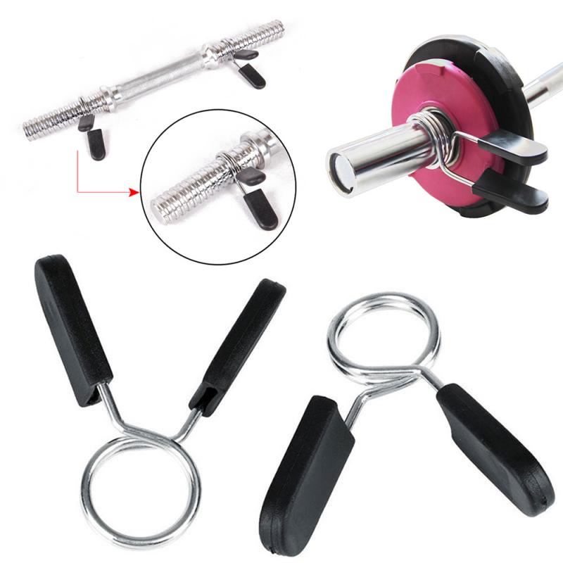 1 Piece 25/28/30 Mm Barbell Clamp Spring Collar Clips Gym Weight Dumbbell Lock Standard Lifting Kit Barbell Lock Gym accessories