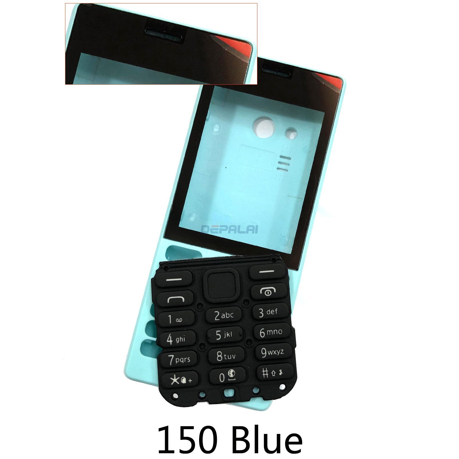 Housing For Nokia 150 Case 216 DS RM-1187 Mobile Phone Cover Case Keypad: Golden