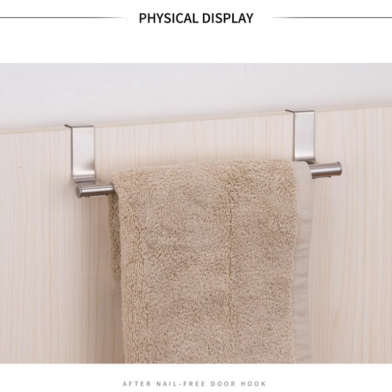 Telescopische handdoekhouder voor in de badkamer, zelfklevende handdoekhouder voor aan de muur, balkonopberger, kledinghanger