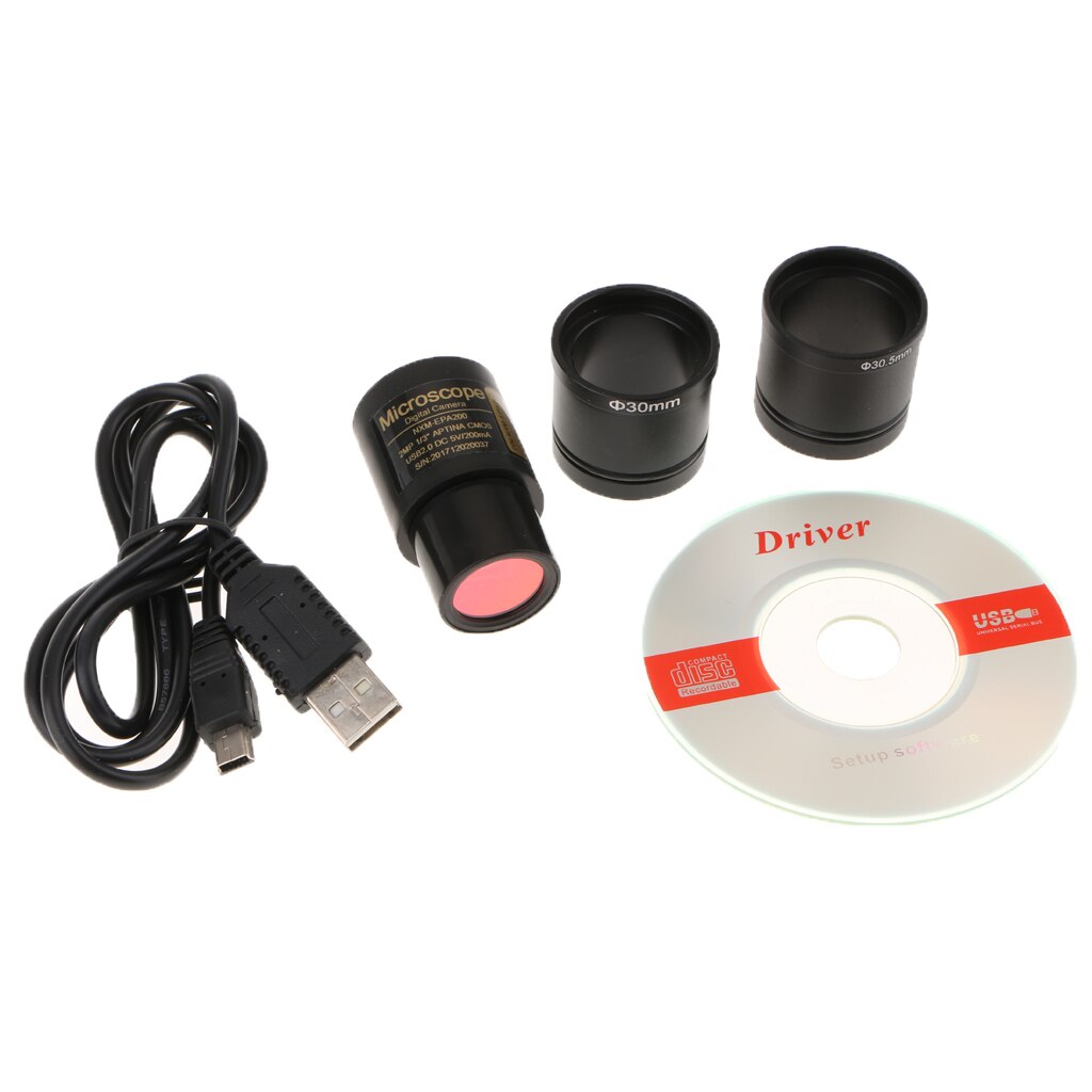 2MP USB Digital Microscope Electronic Eyepiece Camera C Mount Biological