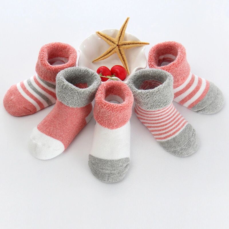 5 Pairs Baby Sokken Vloer Antislip Katoen Cartoon Pop Sokken Met Bells Baby Meisjes Jongens Zachte Leuke Accessoires: SK5014 / 3M
