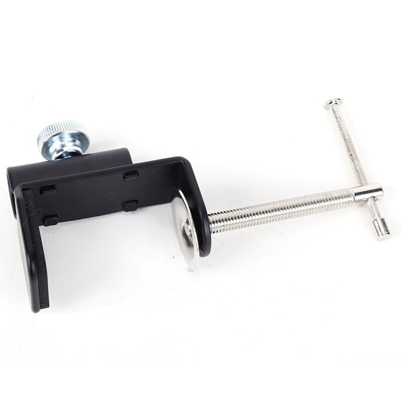 Cantilever Bracket Clamp Holder Metal Desk Lamp Clip Fittings Base Hose with 12MM Hole Diameter and Non-Slip Mat for Mic Stand