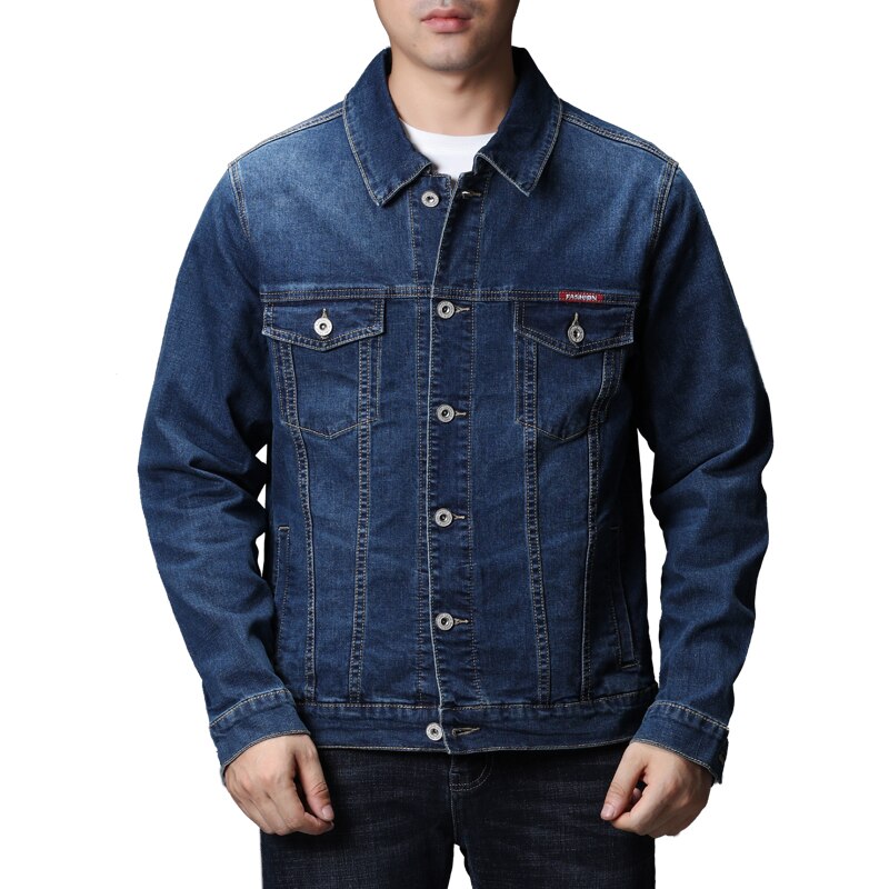 Men's Spring Autumn Large Size 4XL Denim Jacket Korean Version Trend Simple Jacket Casual Top Jeans Coat Clothes,6012