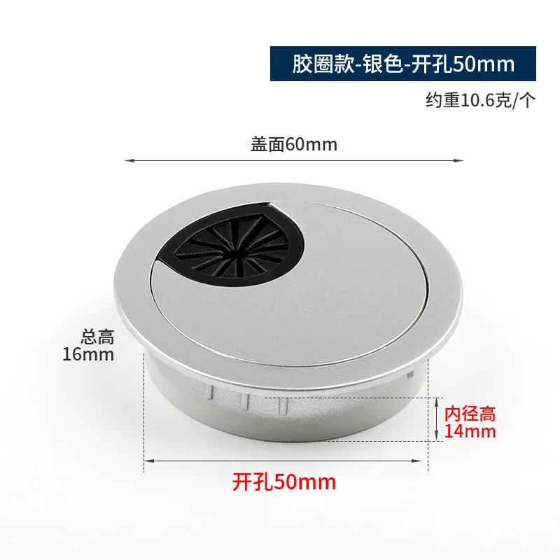 10pcs 35mm 50mm 53mm 60mm 80mm Desk Table Plastic Cable Hole Cover PC Computer Desk Round Wire Tidy Grommet Cable Organizer: black / 10Pcs