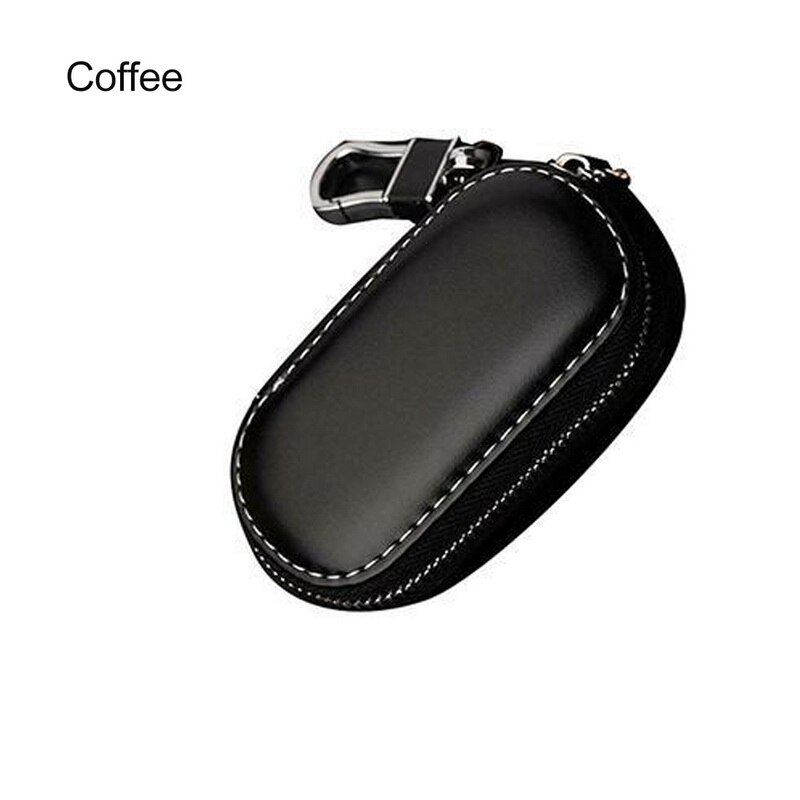 Pu Lederen Auto Key Portemonnees Mannen Sleutelhouder Huishoudster Keys Organizer Vrouwen Sleutelhanger Covers Zipper Key Case Bag Pouch Purse: B650184A