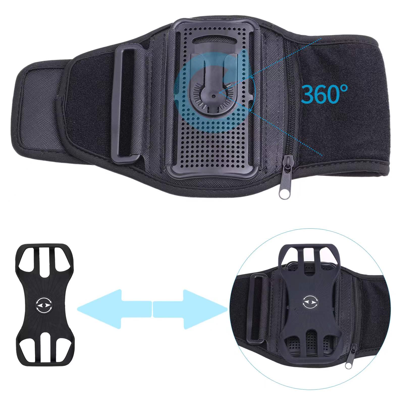luxury sports arm strap for iPhone 13 12 11 7 8mobile phone bracket arm bag removable breathable headset storage for Samsung