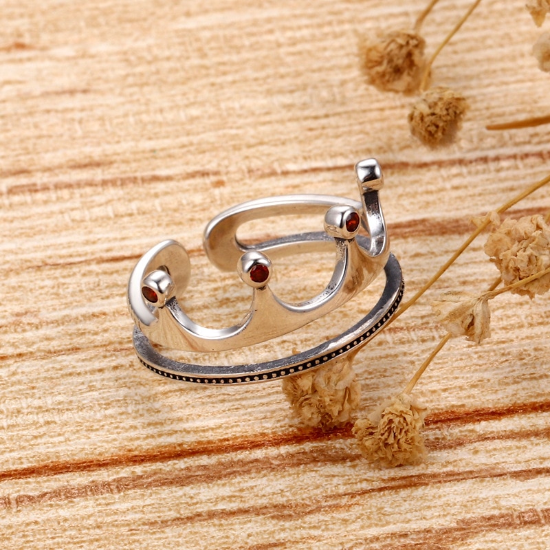 925 Silver finger Rings Ornaments Partner Adjustable Size bague Engagement Jewelery Set Shows Luxury Again