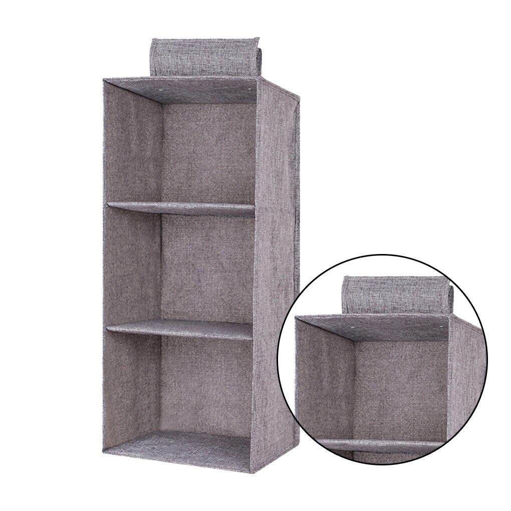 Hängen Kleiderschrank Kleidung Organizer Lagerung Hause Hängen Schublade Kasten Schlafzimmer Tasche Kasten Baumwolle Leinen 3 Schicht Veranstalter