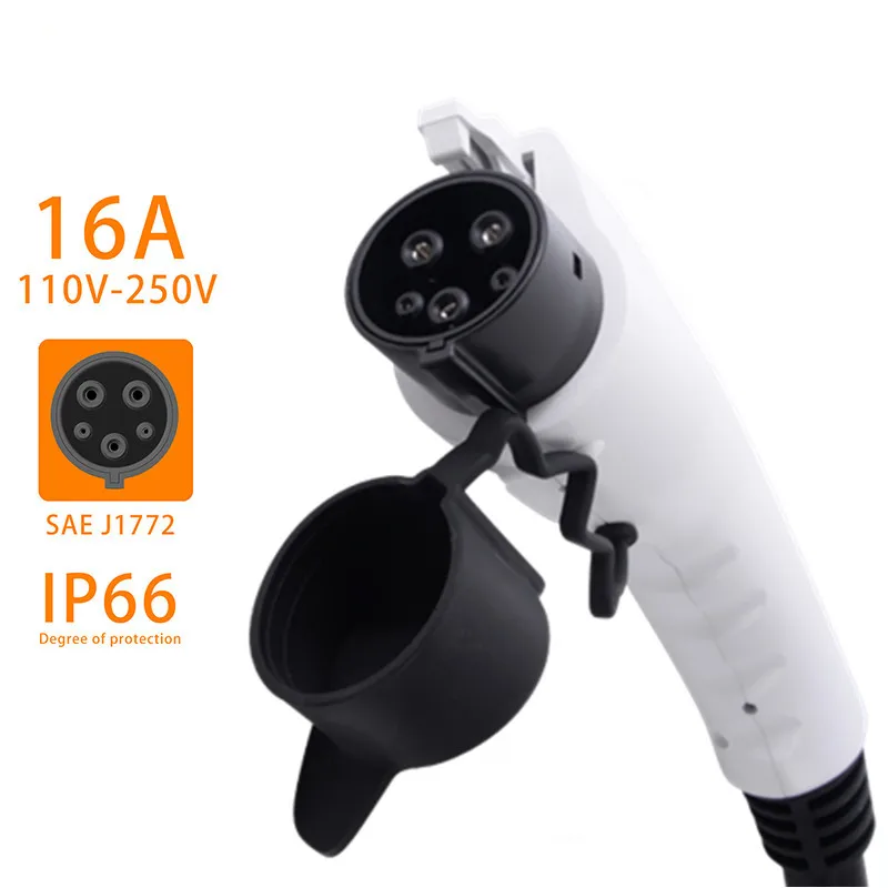 EV Charger Plug SAE J1772 Connector Type 1 16A 3.5KW 32A 7KW for Electric Car Vehicle Charging Station EVSE Wallbox: khaki