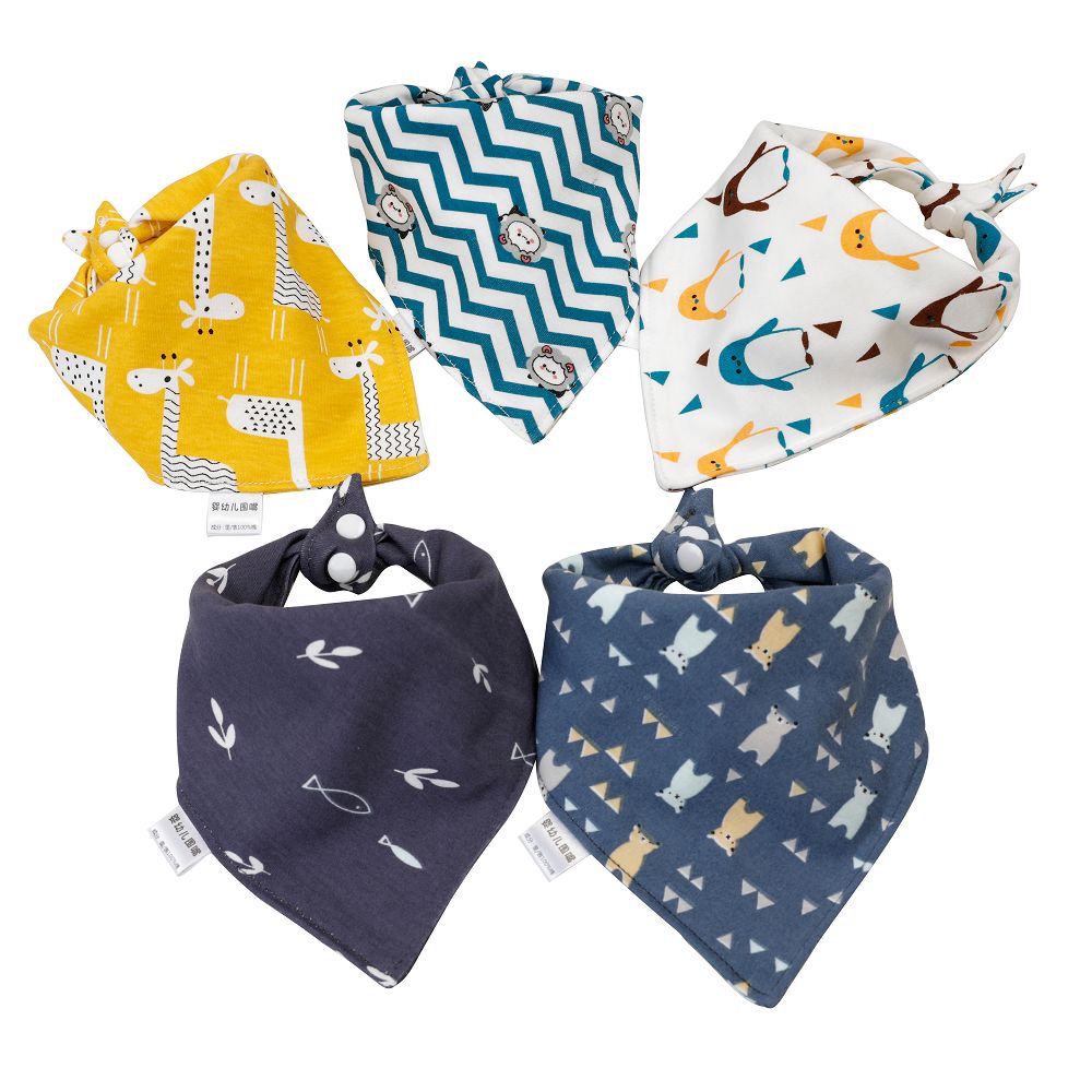 Civarua Kids 5 Stks/partij Baby Bandana Kwijlen Slabbetjes 100% Biologisch Katoen Slabbetjes Voor Jongens & Meisjes, super Zachte Absorberende Feeding Slabbetjes: SK0006
