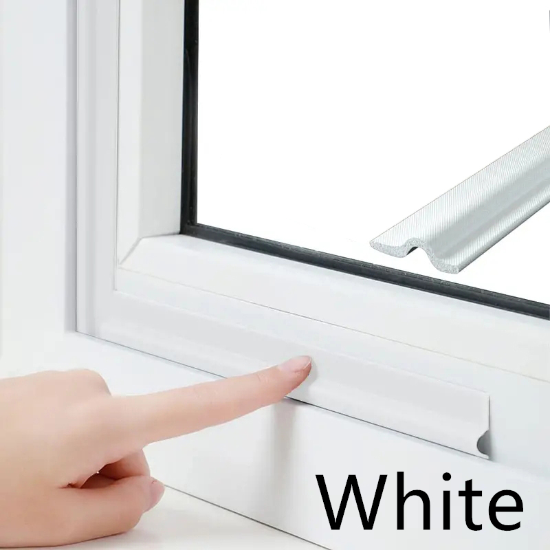 Tira de sellado de ventana de tipo deslizante, costura de puerta y ventana, aislamiento acústico a prueba de viento, tira de sellado autoadhesiva, bloqueo cálido del viento: Azul cielo