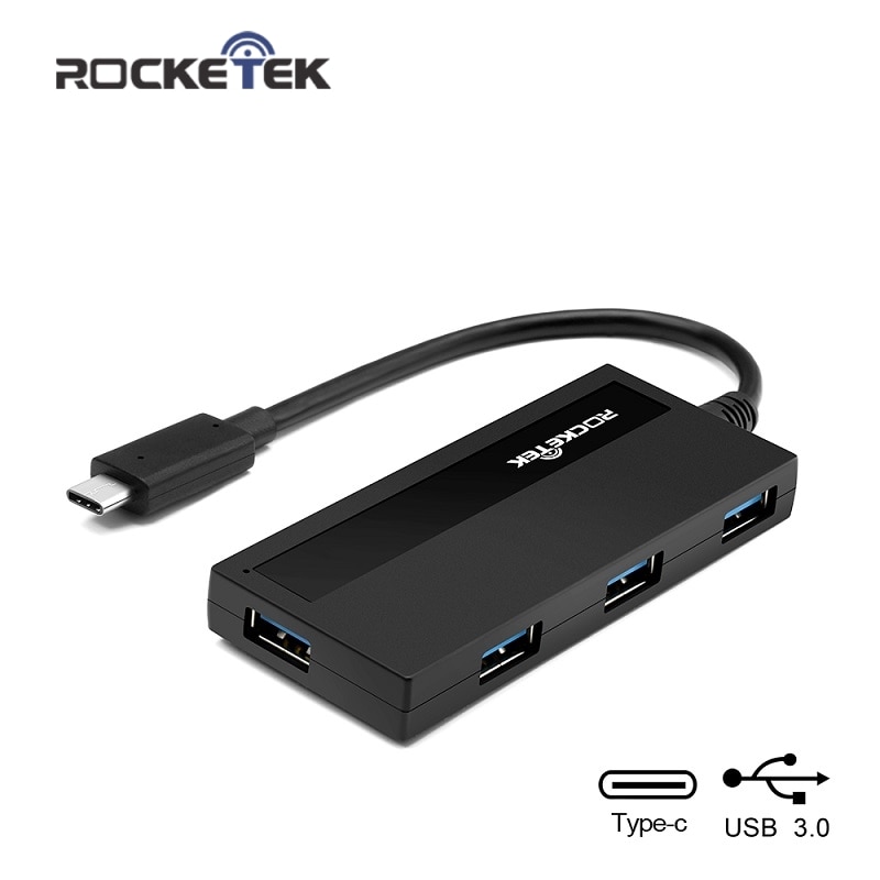 Rocketek Multi Otg Usb Type C 3.0 Hub 4 Poort Type-C Adapter Usb-C Splitter Power Interface voor Macbook Air Pc Laptop Accessoires