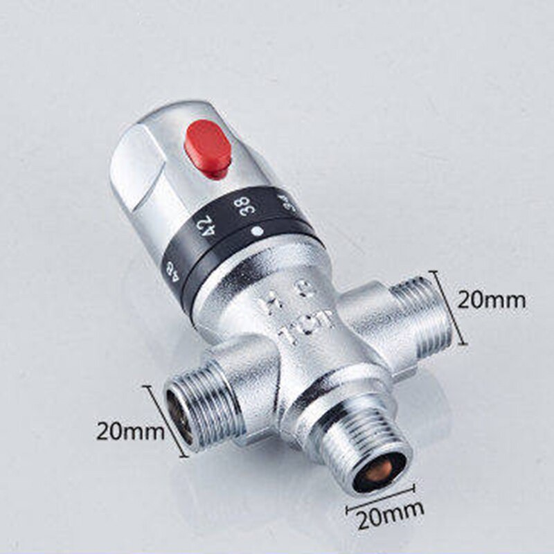 Brass Thermostatic Mixing Valve Constant Water Temperature Shower Faucet Valve Thermostat Bathroom Kitchen Tap Valve: A