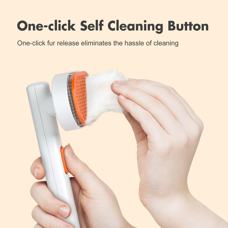 Cat Hair Brush, Cat Brushes For Indoor Cats Grooming And Shedding, Self Cleaning Brush For Short And Long Haired Cats
