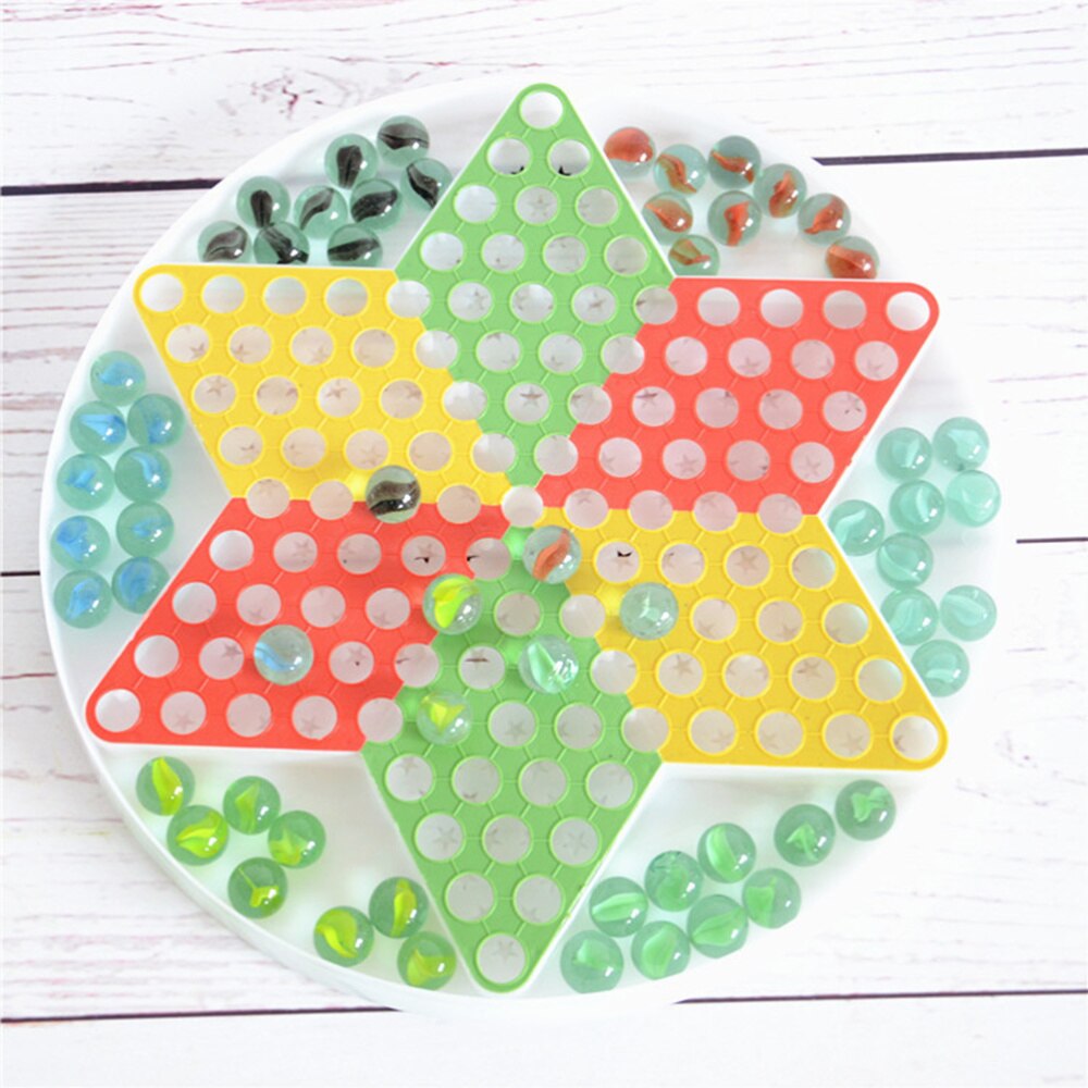 Glass Bead Checkers Educational Game Interactive Flying Chess Intelligence Trainer for Kids Children