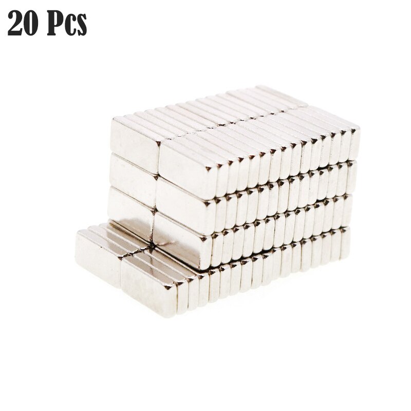 80/40/20 Pcs N42 Super Sterke Zilver Blok Vierkante Zeldzame Aarde Neodymium Magneten 10X5X2 Mm Krachtige Neodymium Magneet: 10x5x2mm 20pcs