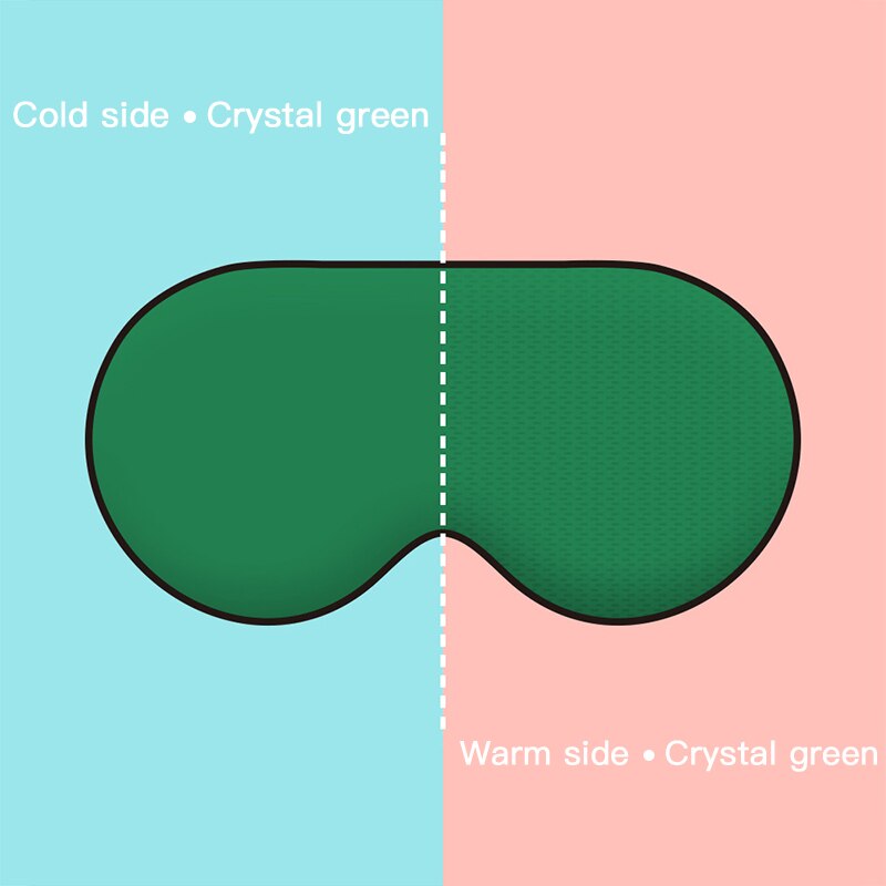 Imitated Silk Sleep Eye Mask Portable Travel Eyepatch Nap Eye Patch Rest Blindfold Eye Cover Sleeping Mask Night Eyeshade: Green