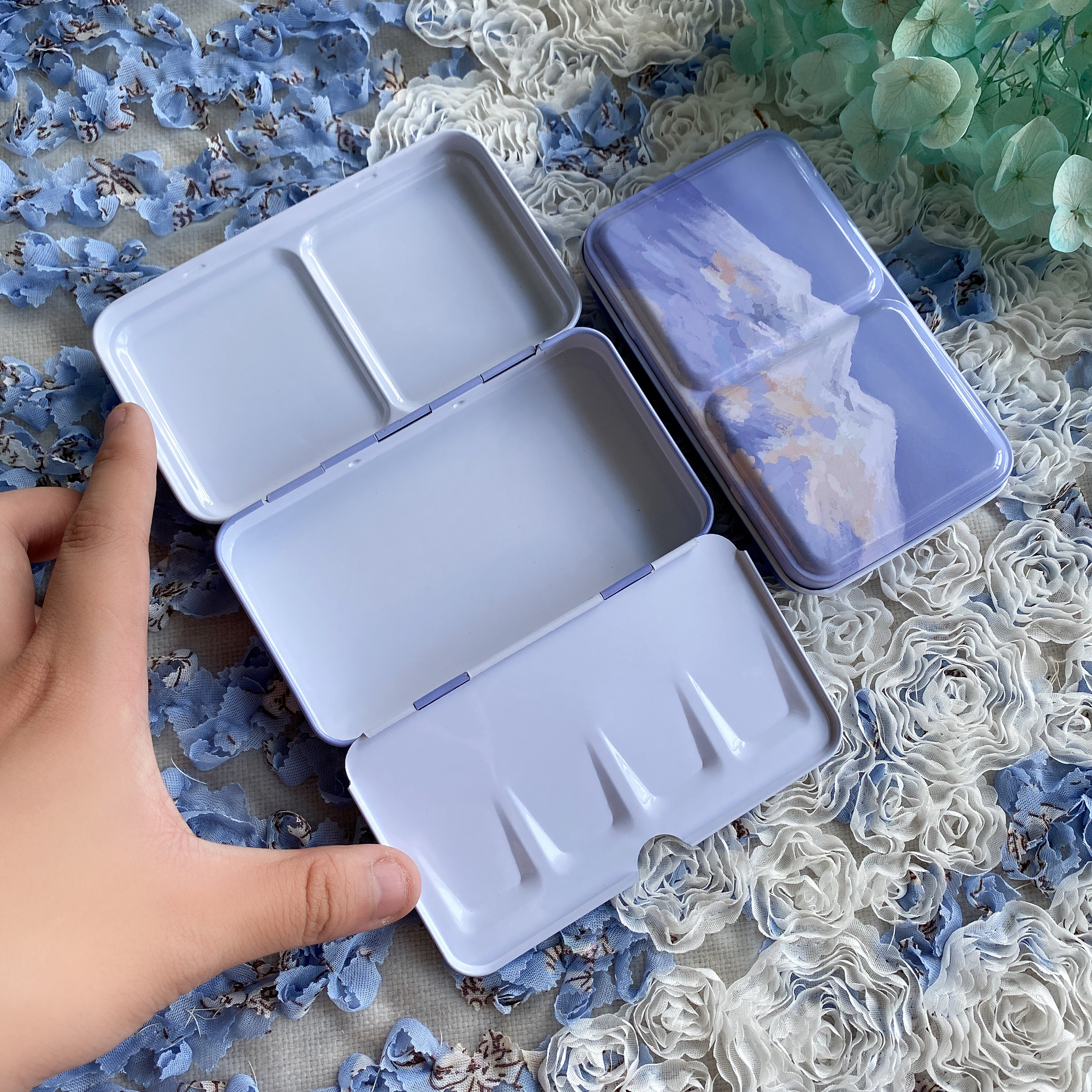 Aquarel Verf Doos 12/24 Kleur Sub-Verpakking Lege Doos Platte Bodem Acryl Verf Doos Schilderij Draagbare Doos: 4