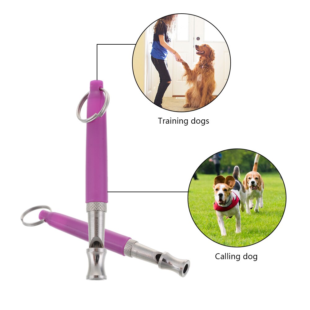 Formation de Discipline pour animaux de compagnie réglable sifflet pas aboiement arrêter d'aboyer porte-clés animaux outils fournitures répulsif à ultrasons
