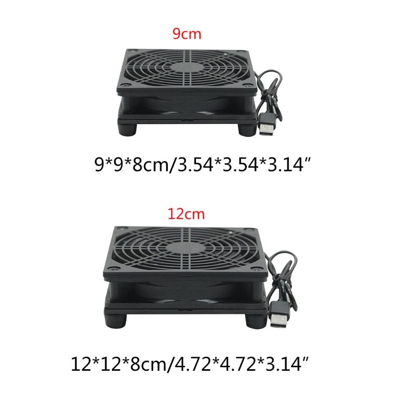 9 Cm/12 Cm Koelventilator Dc 5V Usb Voeding Stille Ventilator Voor Router Tv Set-top Box Pxpa
