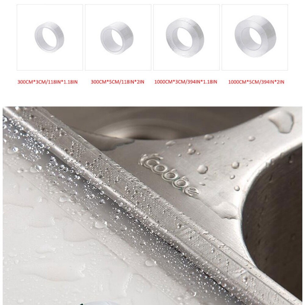 Selbst-klebeband Küche Waschbecken Wasserdichte Mehltau Starke transparent Band Schlecht Badewanne Wc Lücke Streifen Schwimmbad Wasser Dichtung
