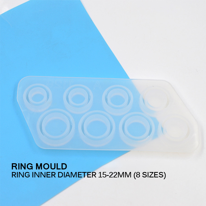 Flade ringe skimmel samling håndlavede diy smykker gør ring silikone skimmel krystal epoxy forme