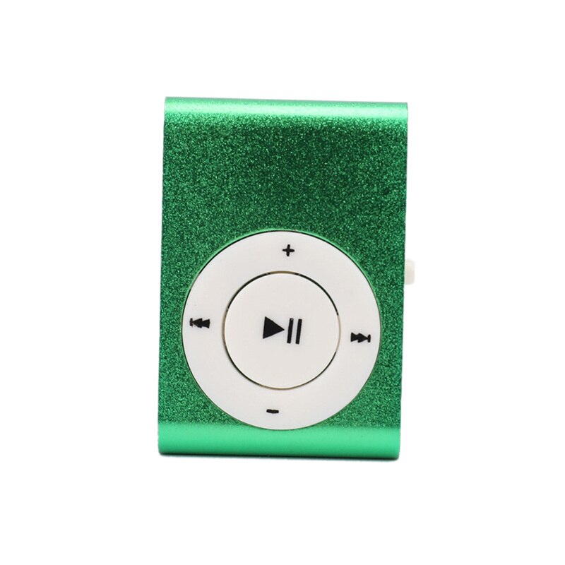 Nuovo lettore mp3 portatile mini clip lettore musicale supporto 32g micro sd tf card moda sport lettore musicale walkman lettore mp3: Green