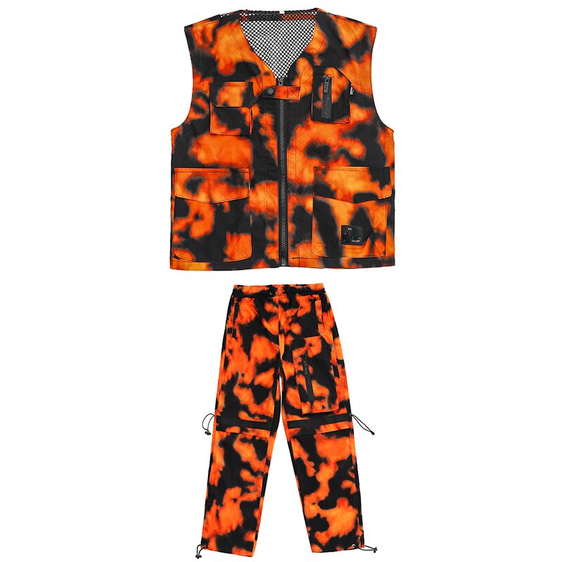 Boys Ballroom Hip Hop Dancing Costumes For Kids Camouflage Vest Hiphip Pants Street Dance Wear Rave Clothes DQS5800