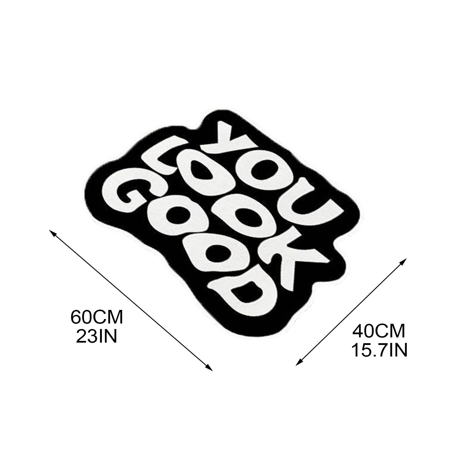 You Look Good Bath Mat Anti-Slip Bath Mat Bathroom Rug Absorbent Bath Mat English Letter Bathroom Mat 54*64CM