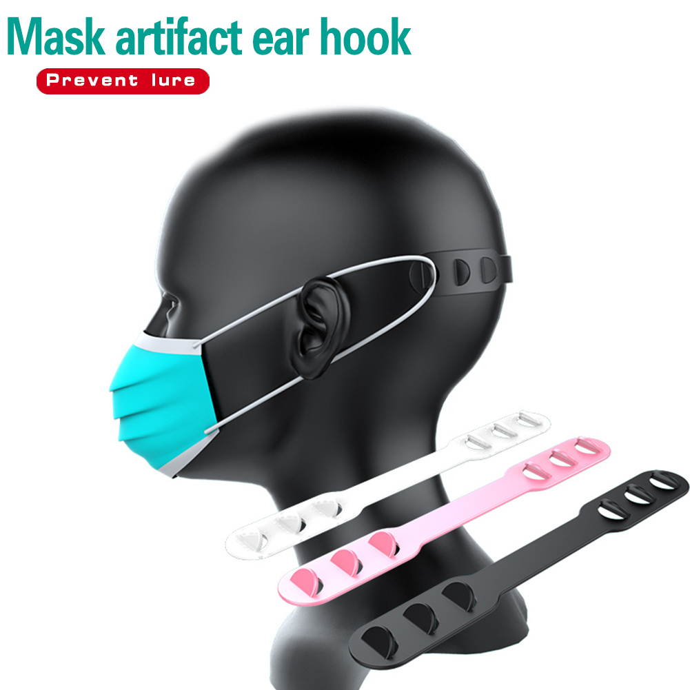 Mask Extension Hook 3 Levels Adjustable Anti-slip Ear Mask Grips Rubber Face Mask Extend Hook Retainer Clip for Earloop Mask