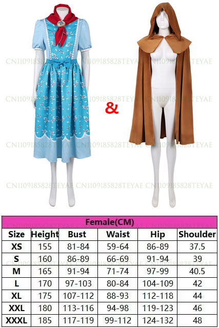 Fantasia de Cosplay Holly Wheeler para Adultos, Vestido de Fantasia com Capa para Mulheres, Roupa de Roleplay para Disfarce de Halloween e Carnaval: XXL / Azul