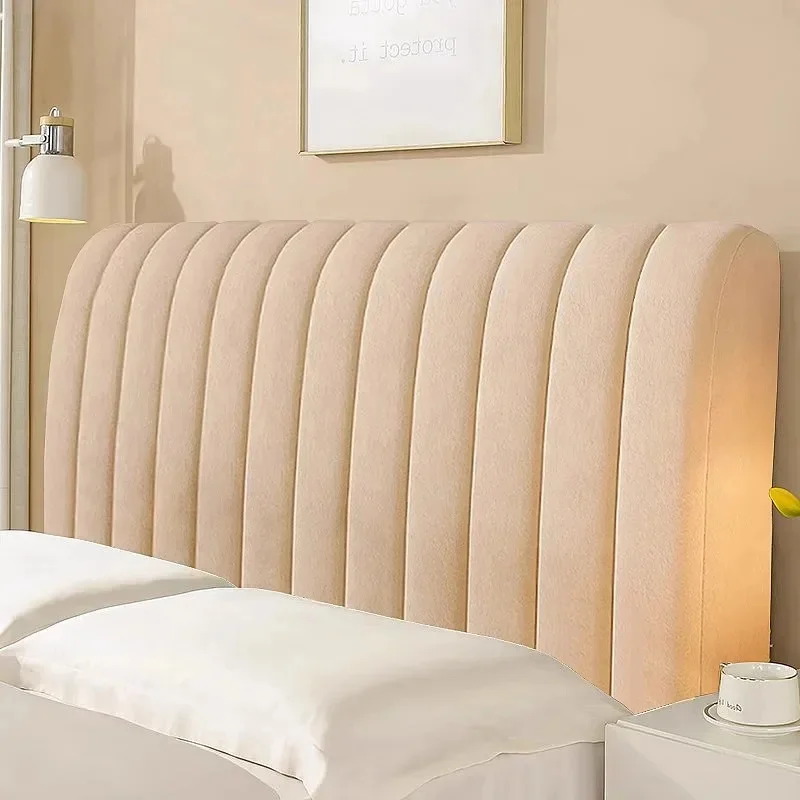 Bed Headboard Cover Luxury Soft Thick Velvet All-inclusive Solid Color Bedside Bed Back Dust Protector Home Room Bed