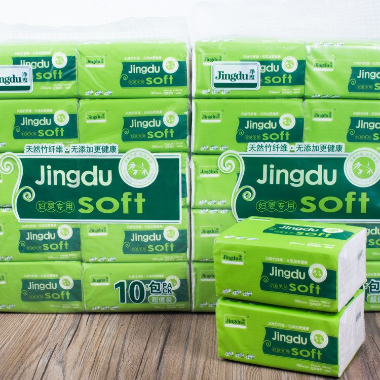 Klarhet serie bambu fiber rita papper hushållsservett toalettpapper ett paket