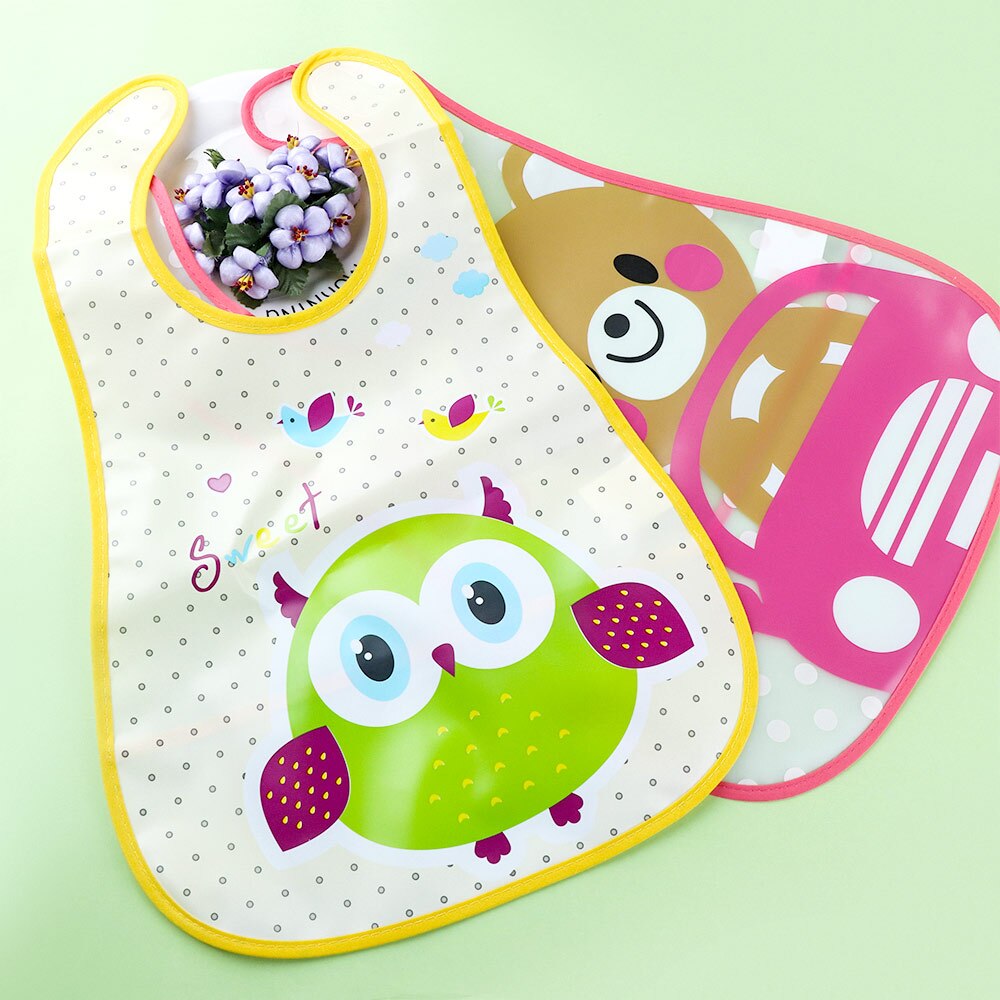 Cute EVA Baby Waterproof Feeding Bibs Cartoon Feeding Cloth Towels Apron Kids Feeding Accessories
