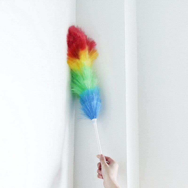 Zachte Microfiber Cleaning Duster Dust Cleaner Handvat Veer Statische Anti Magic Huishoudelijke Cleaning Gereedschap