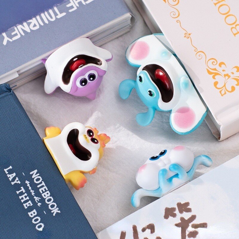 3D Three-dimensional Animal Bookmarks Pvc Cartoon Style Bookmarks Exquisite Box Packaging Suitable for Student and Sales