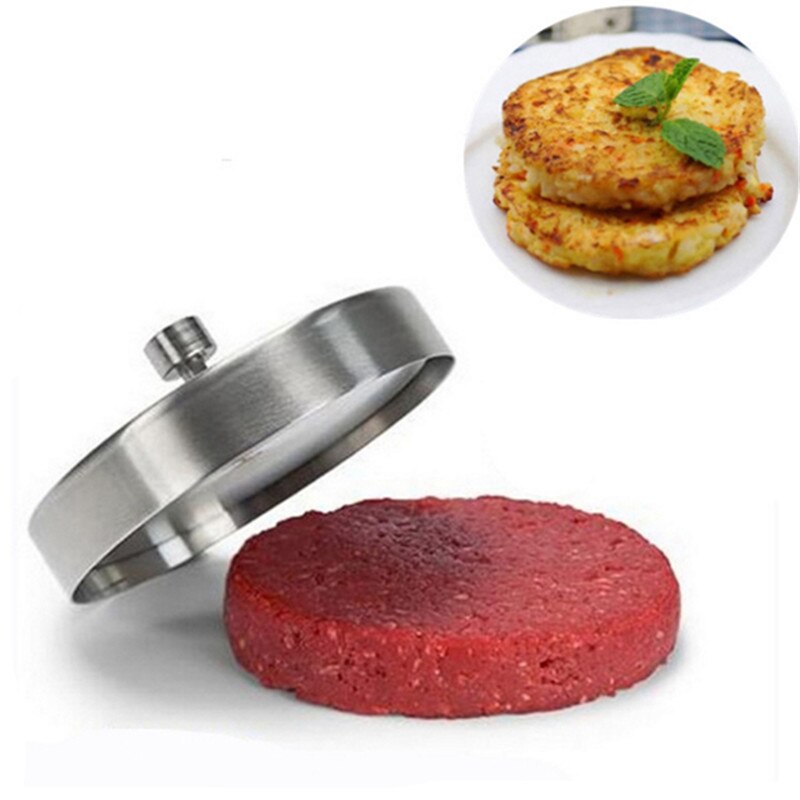 Kitchen Cooking Tools Stainless Steel Meat Poultry Tools Hamburger Patties Mold Maker Hand Operated Burger Press Kitchen Tool