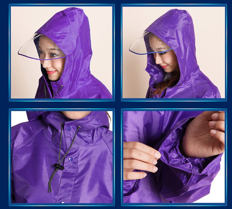 Waterdichte scooter nylon regenjas jas plastic overall regenjas lichtgewicht outdoor chubasquero mujer poncho pluie  jj60yy