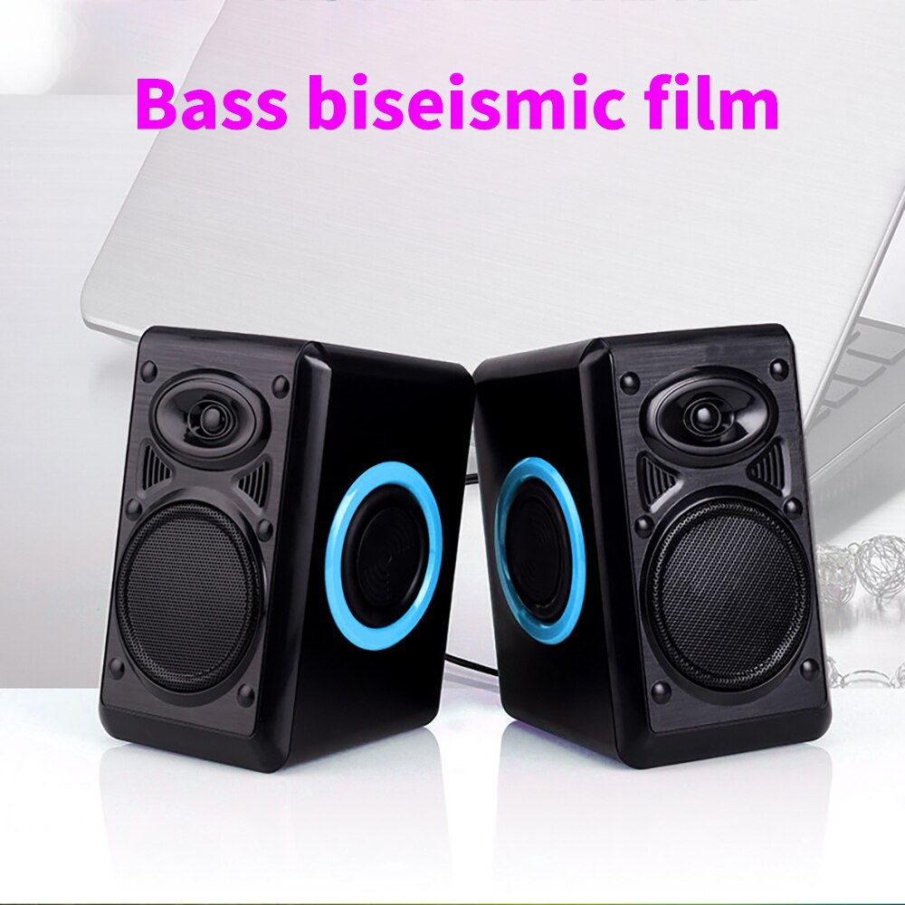 USB Computer Speakers Desktop Audio Multimedia 3D HIFI Level Sound For Computer Laptop Subwoofer Speaker Lengthened Wire