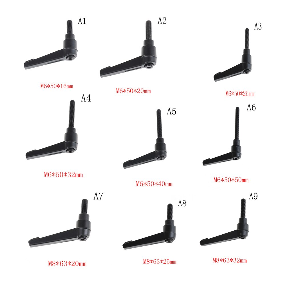 Adjustable Locking Threaded Handle Knob M6 M8 M10 Clamping Lever Machinery