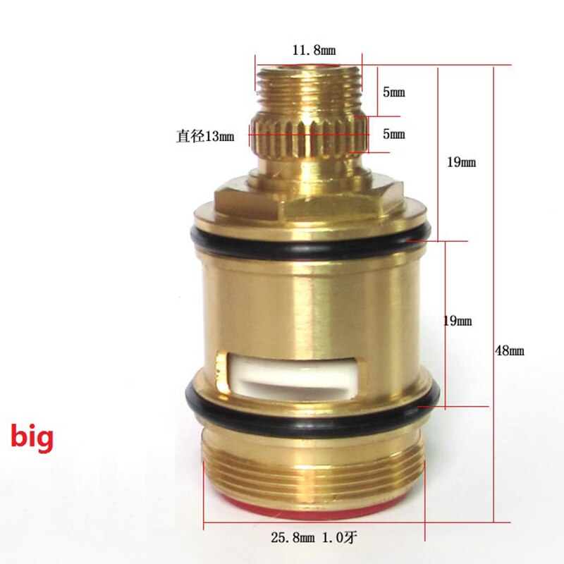 Wall Mounted shower head two-way water distribution valve Shower column water separator spool Long rod brass spool
