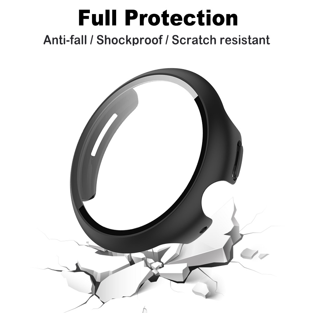 Étui + verre pour Google Pixel Watch 3, 45mm 41mm, housse de protection anti-rayures pour pare-chocs tout autour + accessoires de protection d'écran