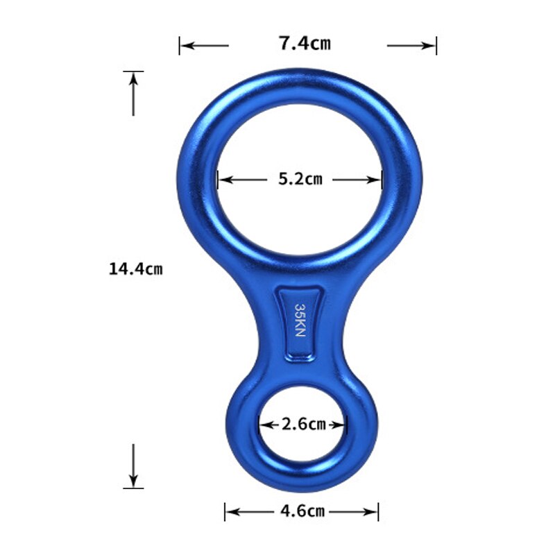 Climbing Gear Downhill Equipment 35KN Rescue Figure 8 Descender Carabiner Rigging Plate for Climbing Belaying Rappelling Device
