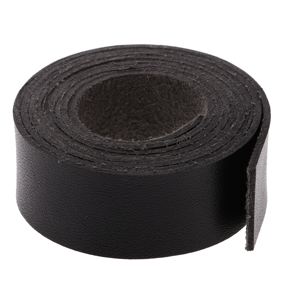 2 Meter Lange PU Leder Streifen DIY Handwerk Gurt Verzierungen Dekor für handwerk kleidung akzente Baseball handschuhe Leathercraft: Schwarz