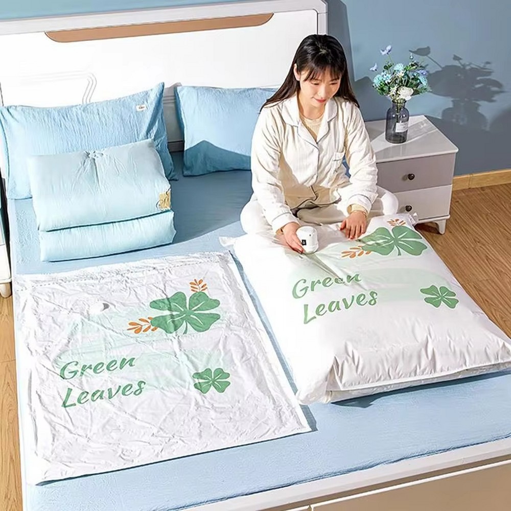 Vakuumposer til oppbevaring mer plassbesparende for dyner klær pute sengetøy teppe rengjøringspose skap til hageredskap hjem