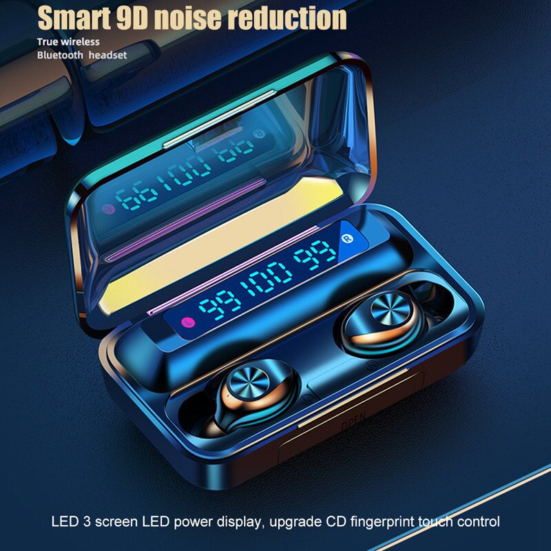 Bluetooth Headset Wireless Stereo Headset Touch Three True Power Display Waterproof Wireless Bluetooth Headset