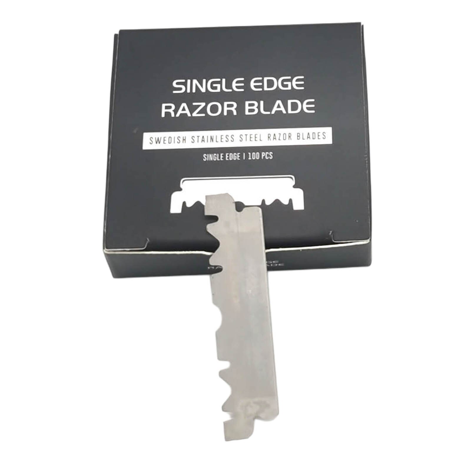 100Pcs Barber Single Edge Razor Blades, Stainless Steel ,for Barbers Exchangeable Blade Razors