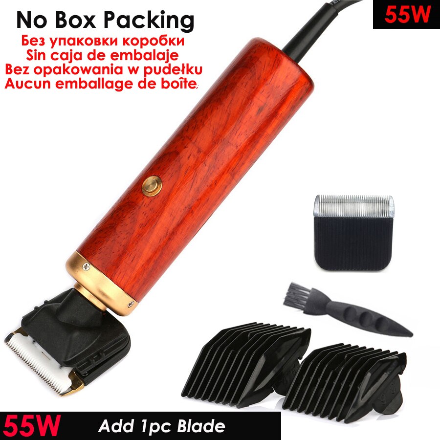 High Power 200W 55W AC Electric Pet Clipper Pet Hair Trimmer Animals Grooming Clippers Dog Hair Trimmer Cutters: 55W NO Box 1 Blade