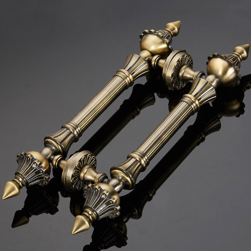 Europeiske retro skyve dørhåndtak antikke tre dørhåndtak og knotter for utendørs dør dør maskinvare