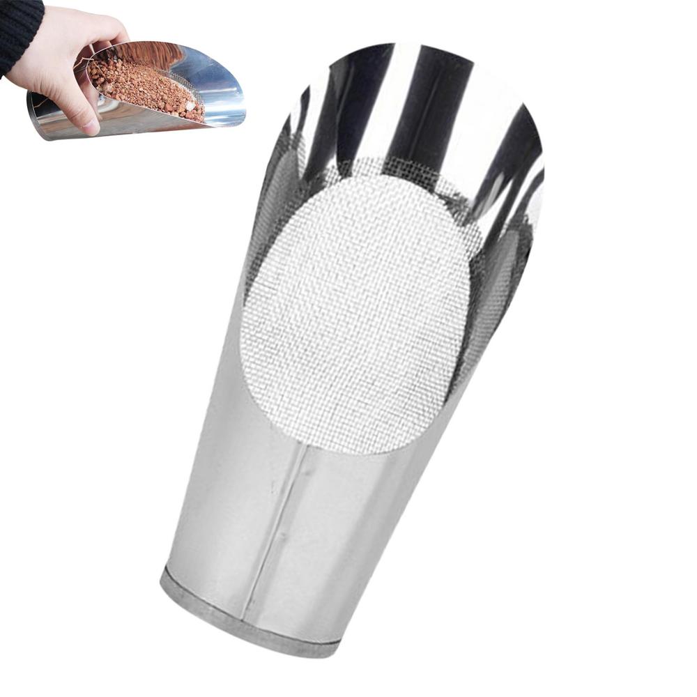 Pala de mano para jardín, pala para plantar en forma de cubo, suministros de plantación ligeros, paleta de fertilización de acero inoxidable para flores: Rojo